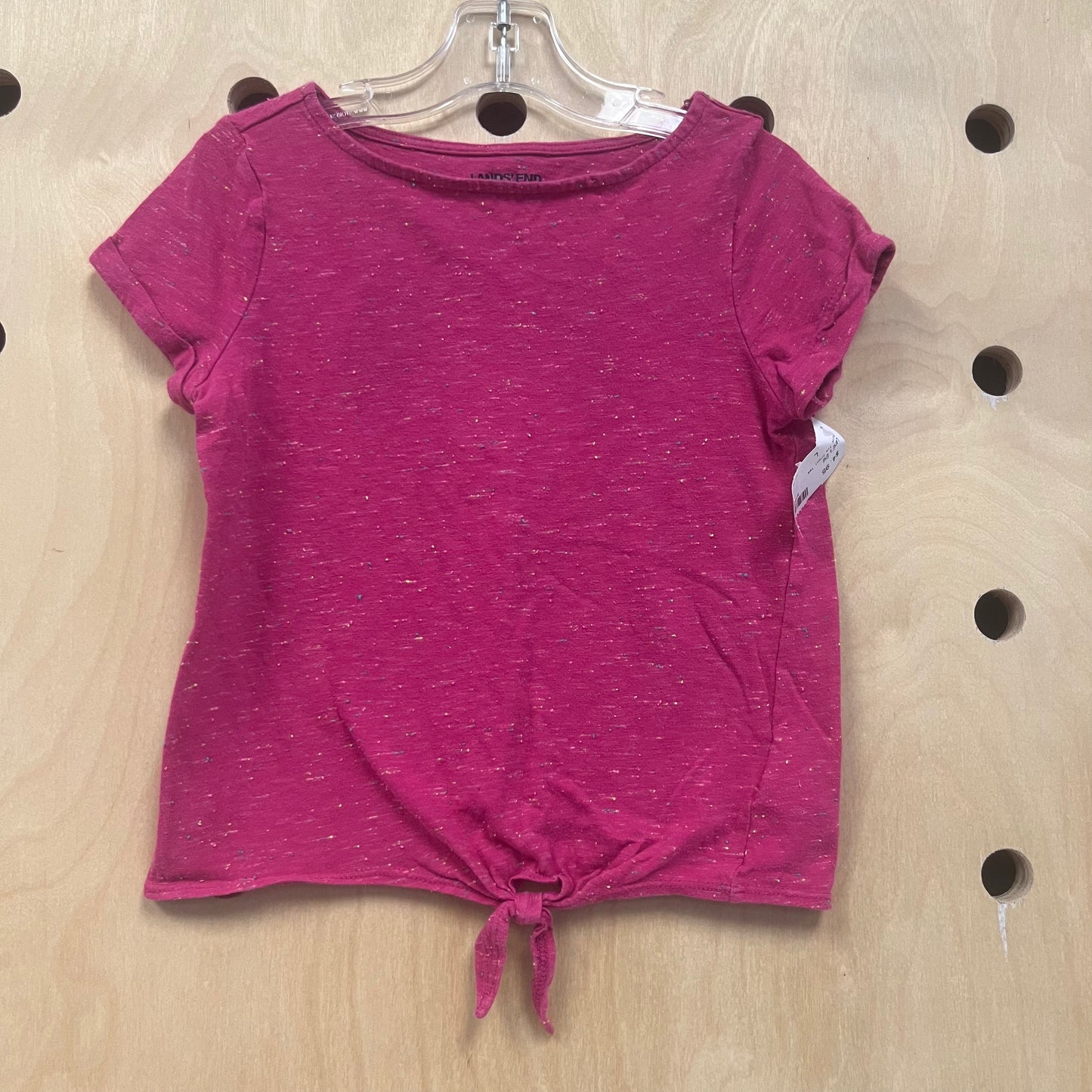 Pink Tie Front Tee