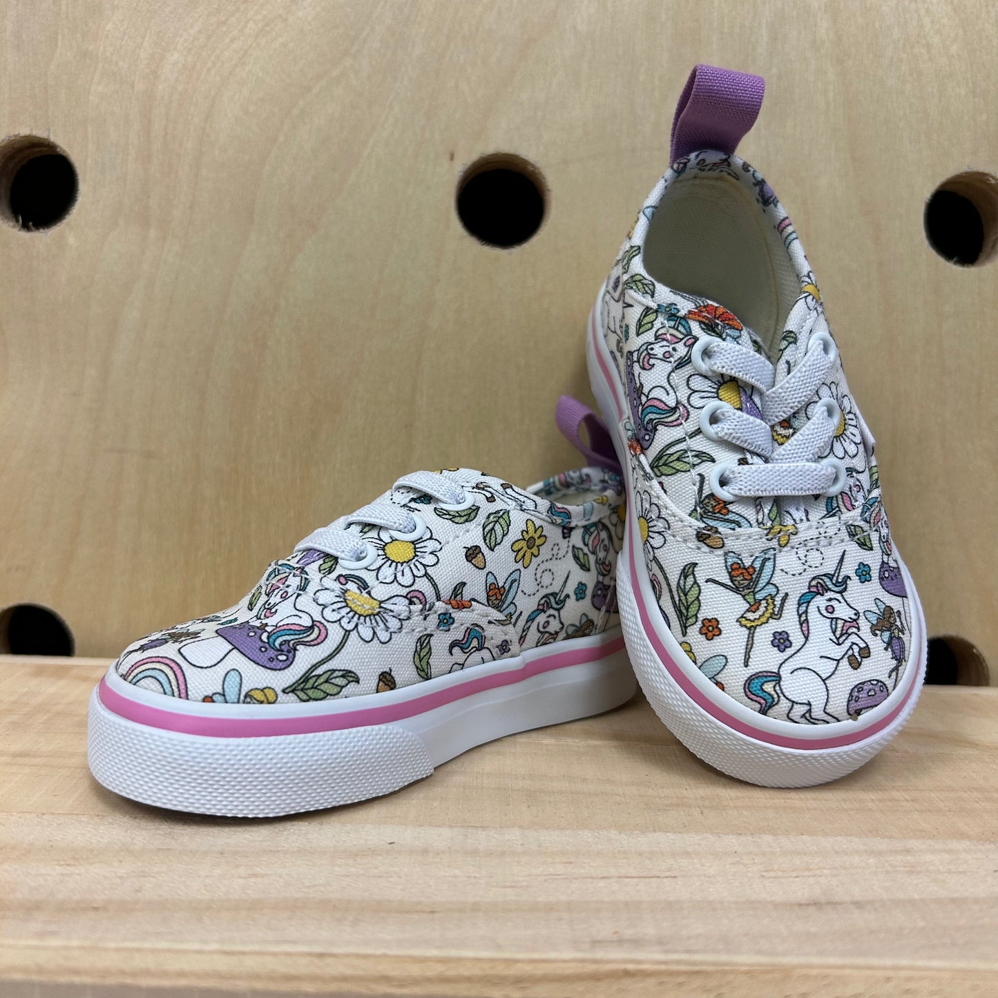 White Unicorn Slip Ons