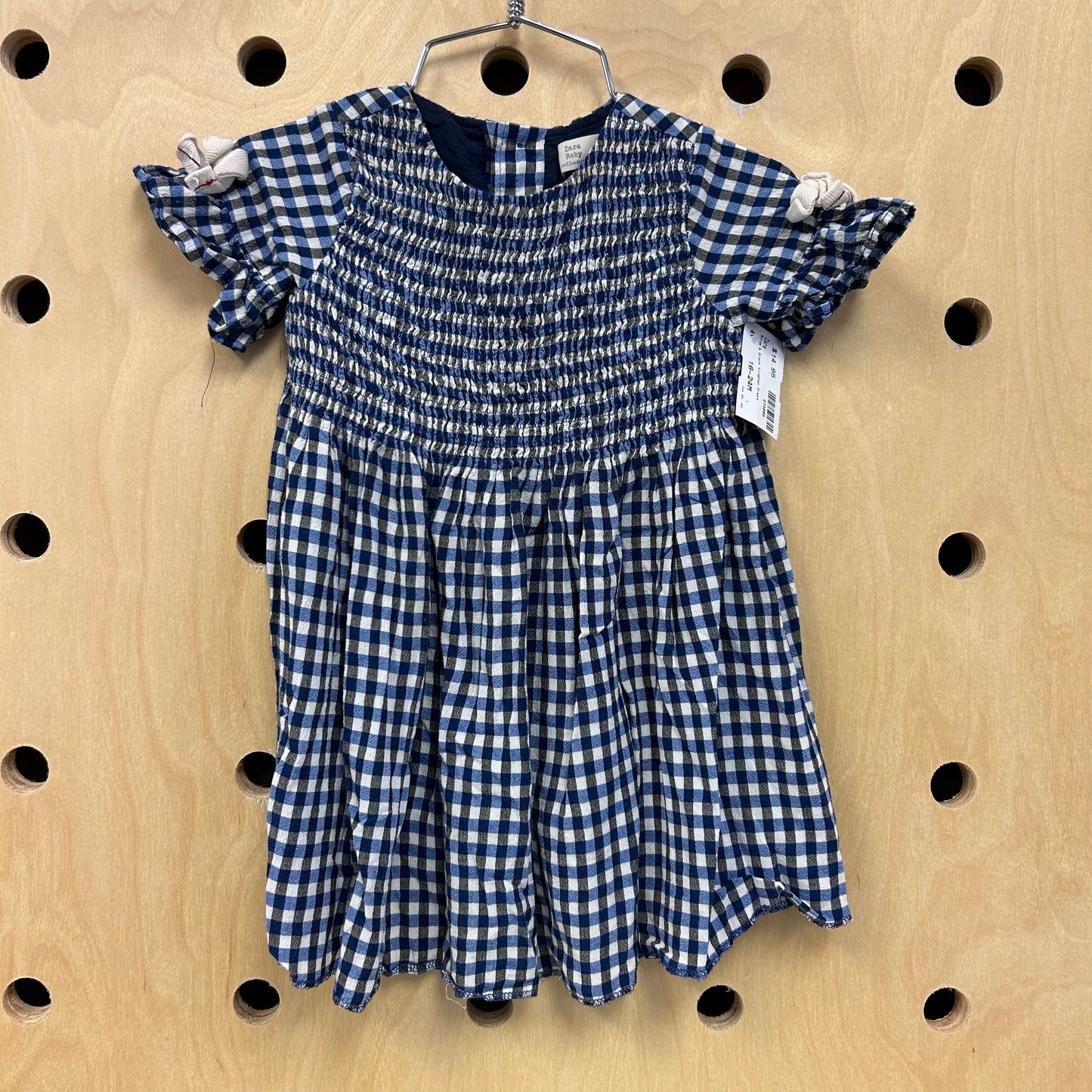Blue & Black Gingham Dress