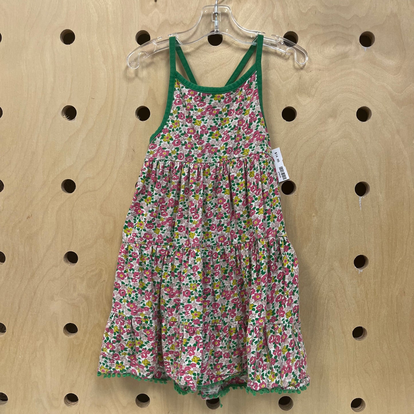 Pink & Green Floral Sun Dress