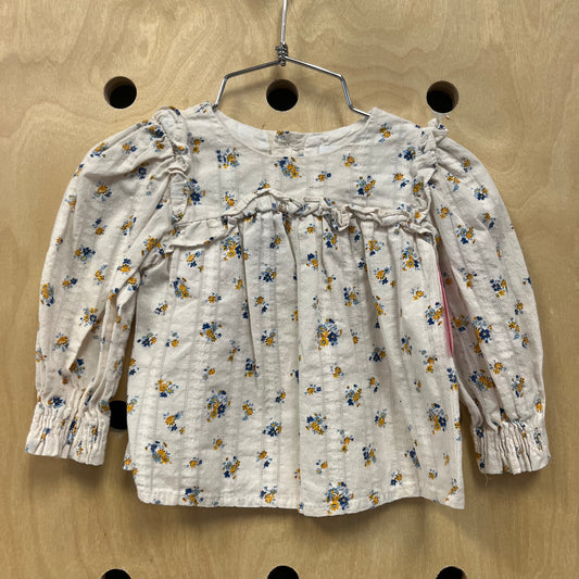 Cream Floral Top