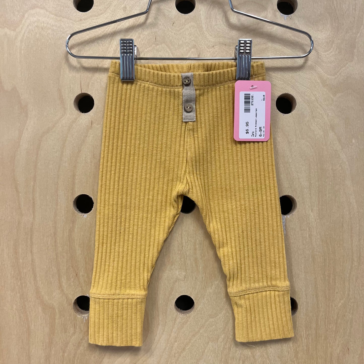 Mustard Ribbed Leggings