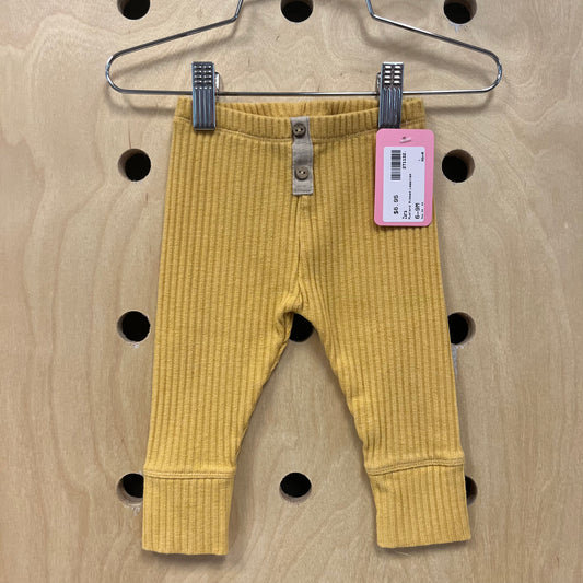 Mustard Ribbed Leggings