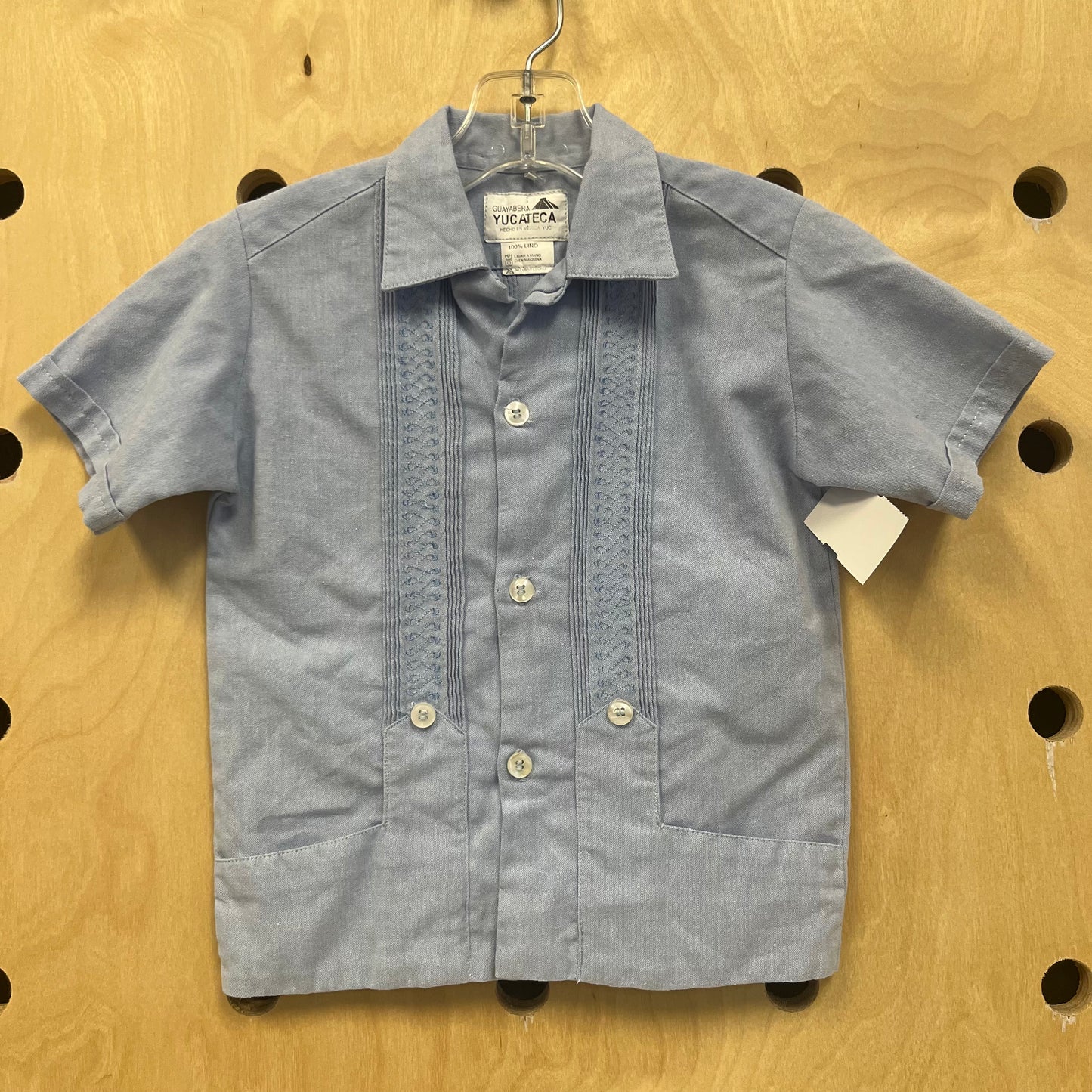 Blue Button Up Pocket Front Shirt