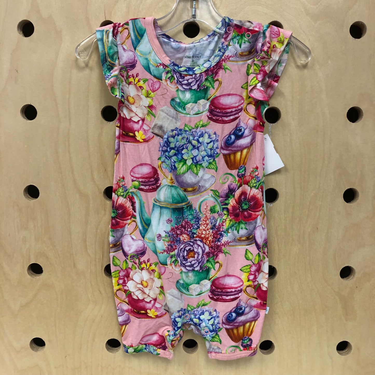 Pink Tea Party Romper