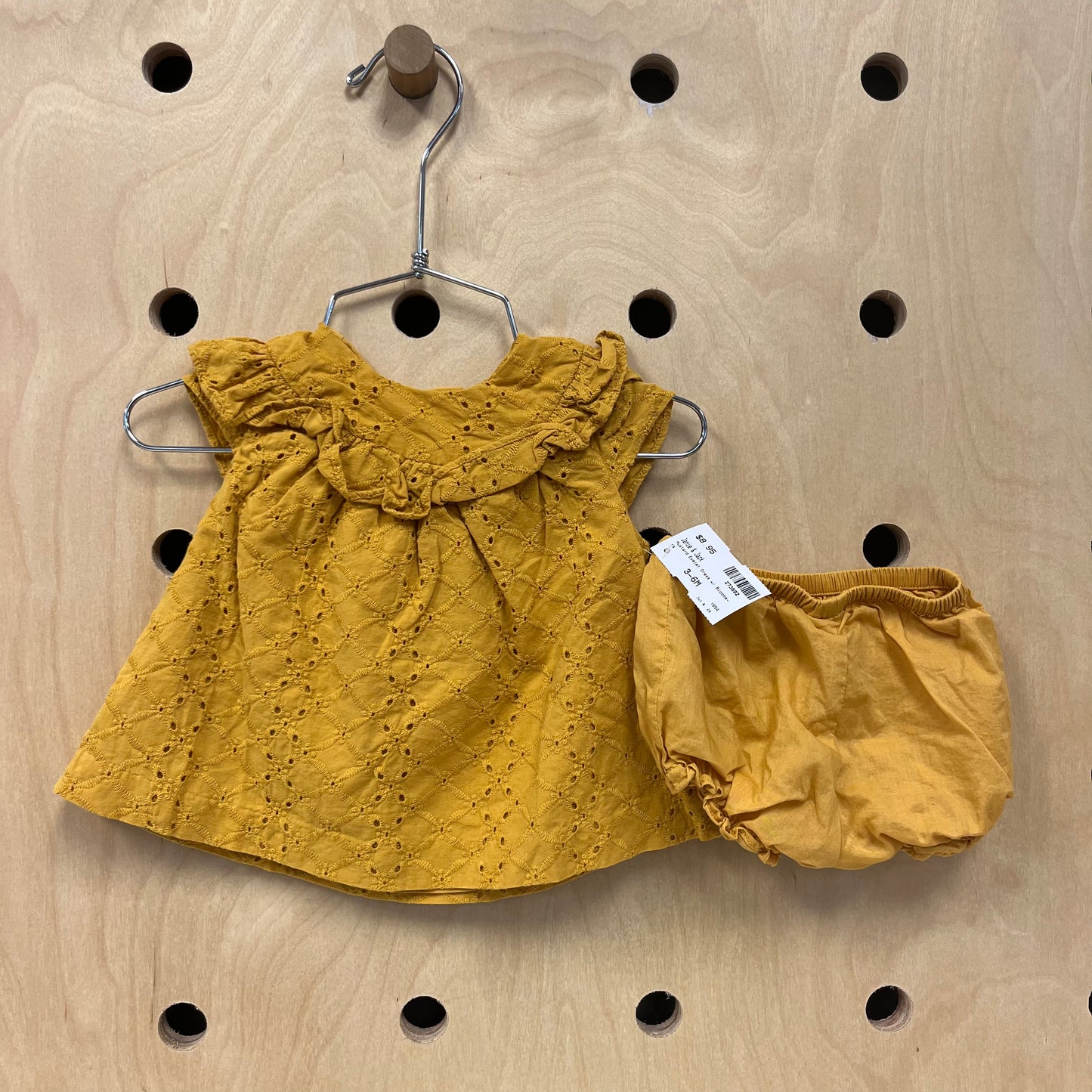 Mustard Eyelet Dress w/ Bloomers