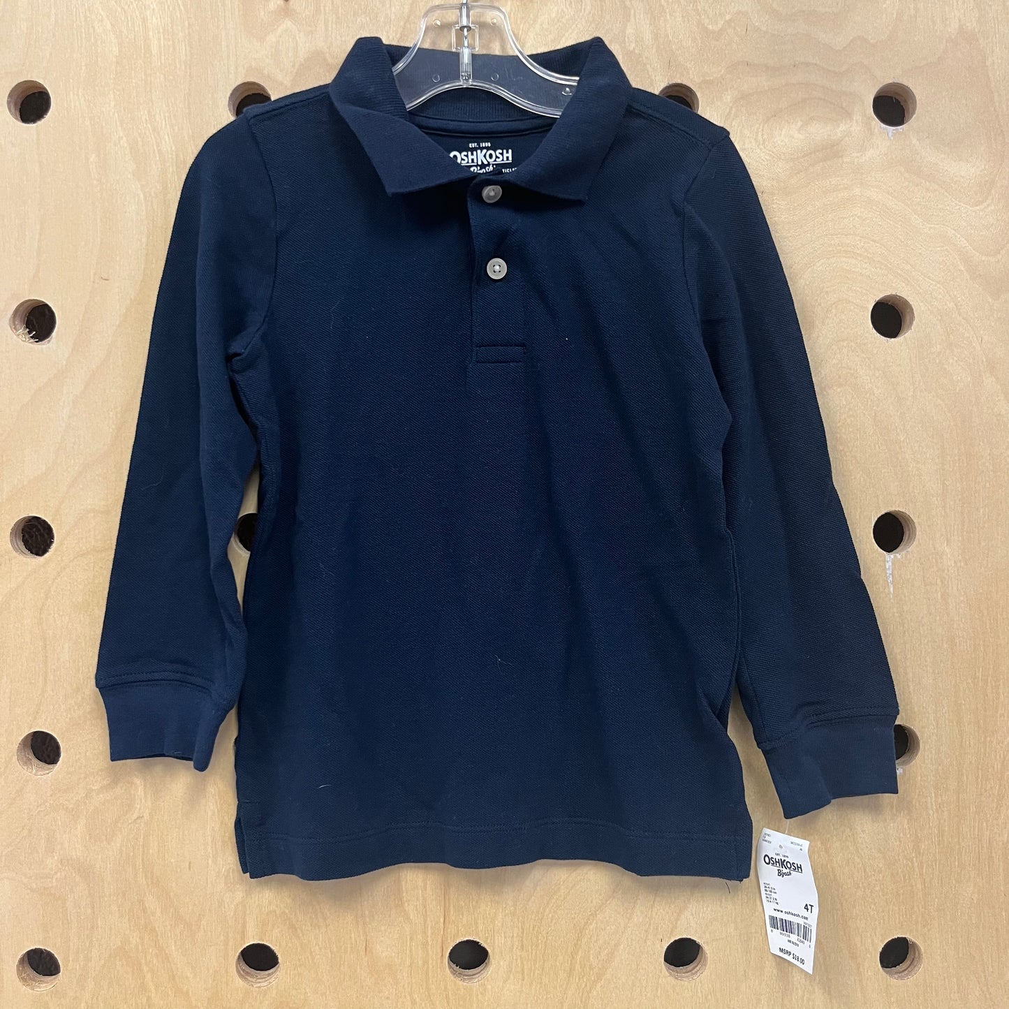 Navy Blue Long Sleeve Polo NEW!