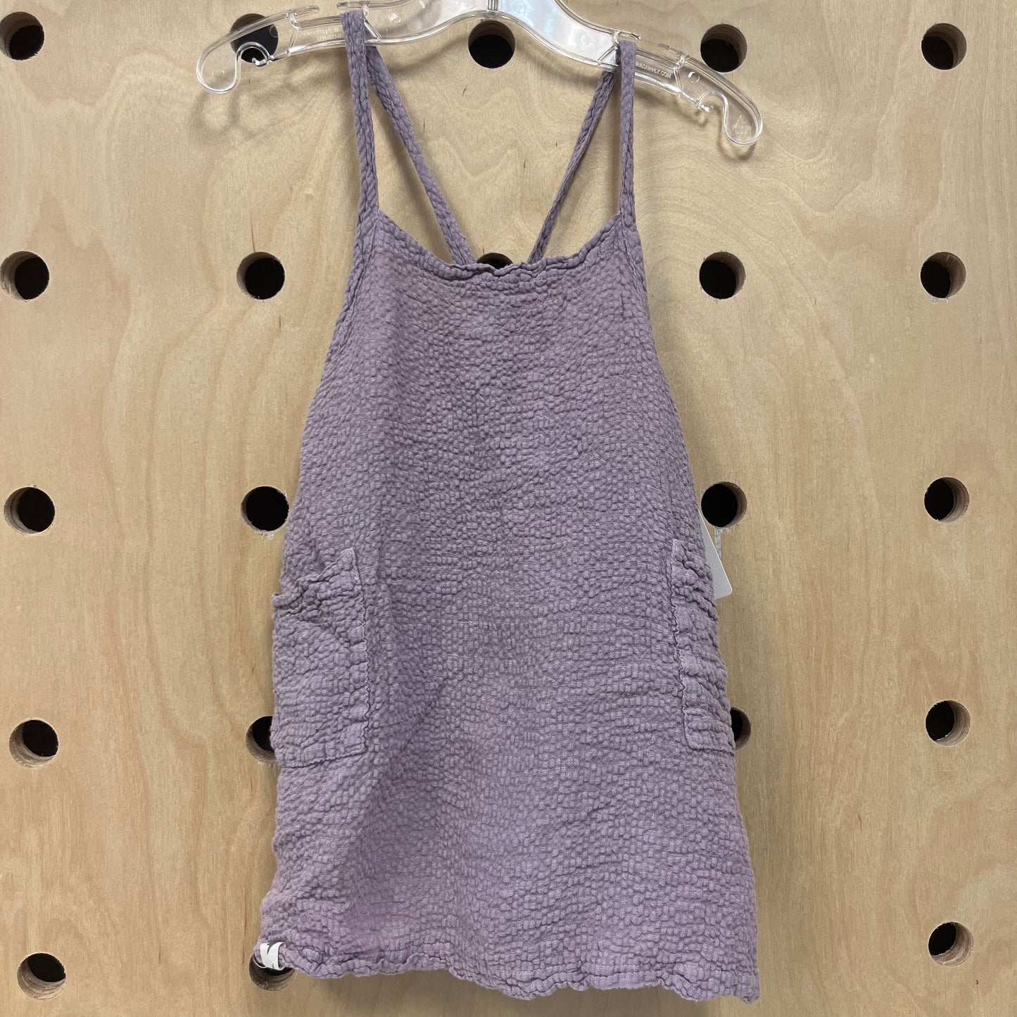Purple Crinkle Gauze Tank Dress