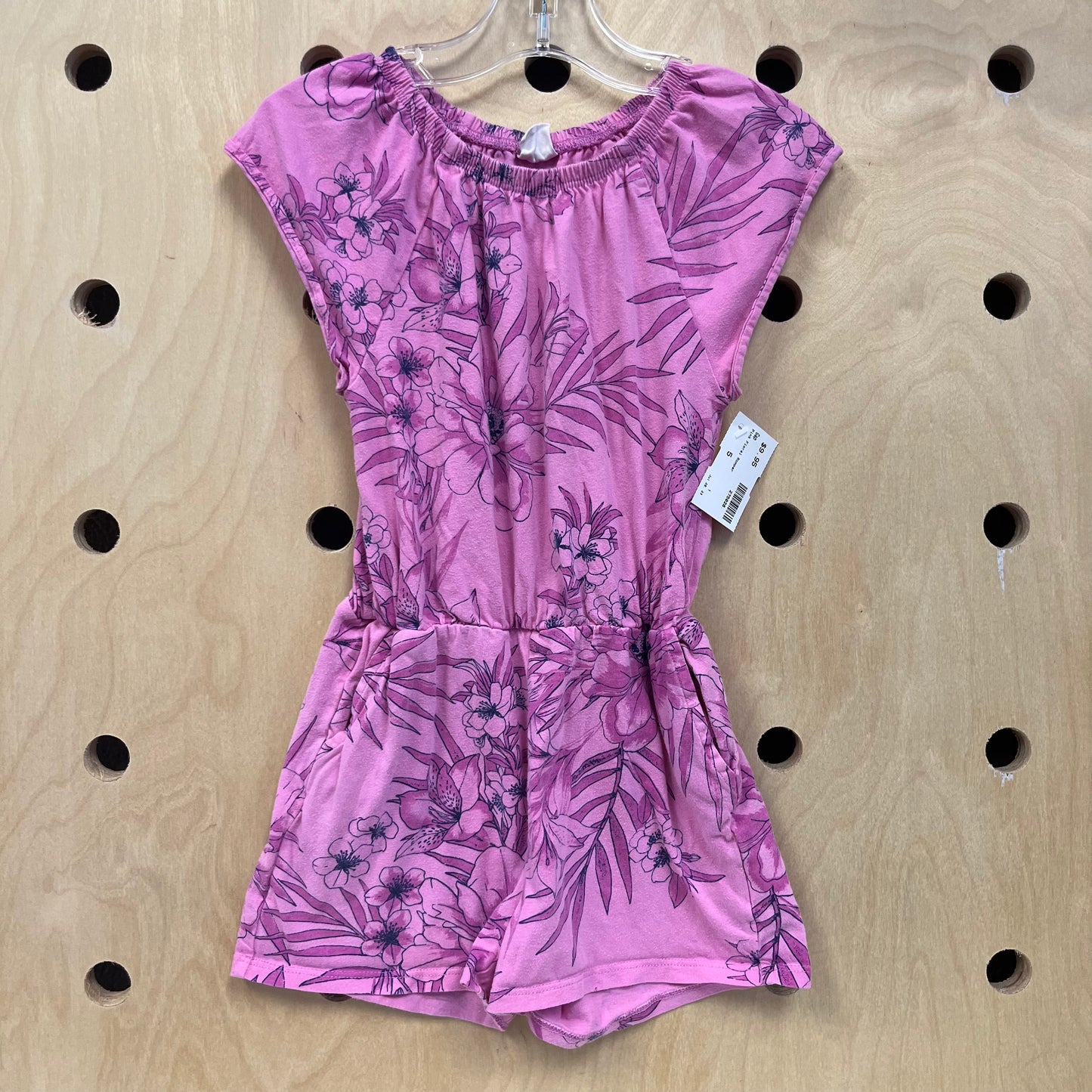 Pink Floral Romper