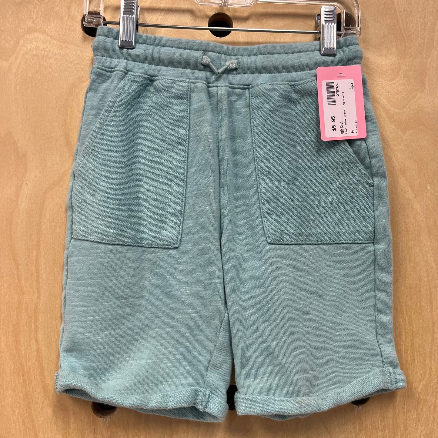 Light Blue Drawstring Shorts