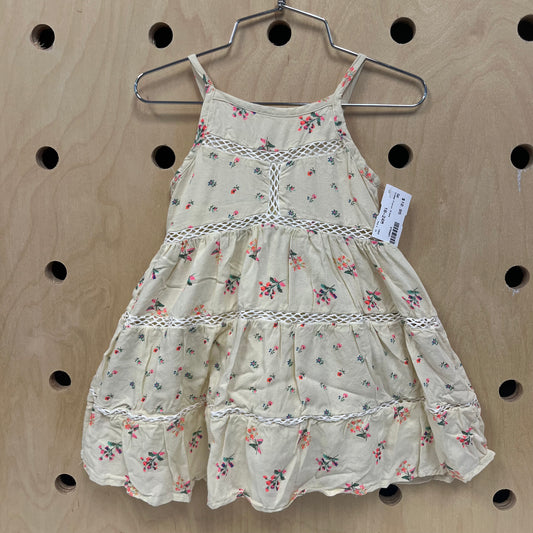 Cream Floral Dress