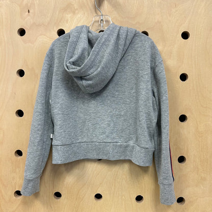 Grey Rainbow Sleeve Zip Hoodie