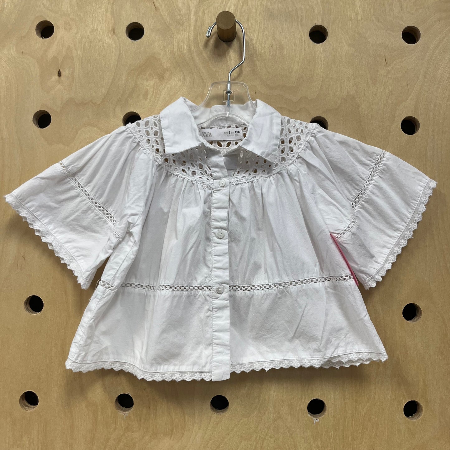 White Eyelet Top