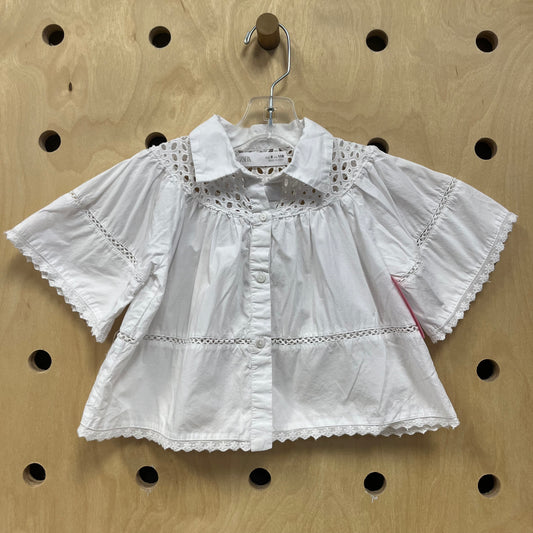 White Eyelet Top