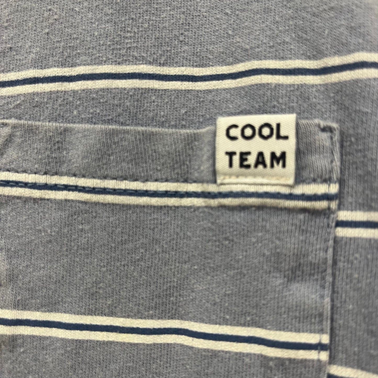 Blue Striped Pocket Tee