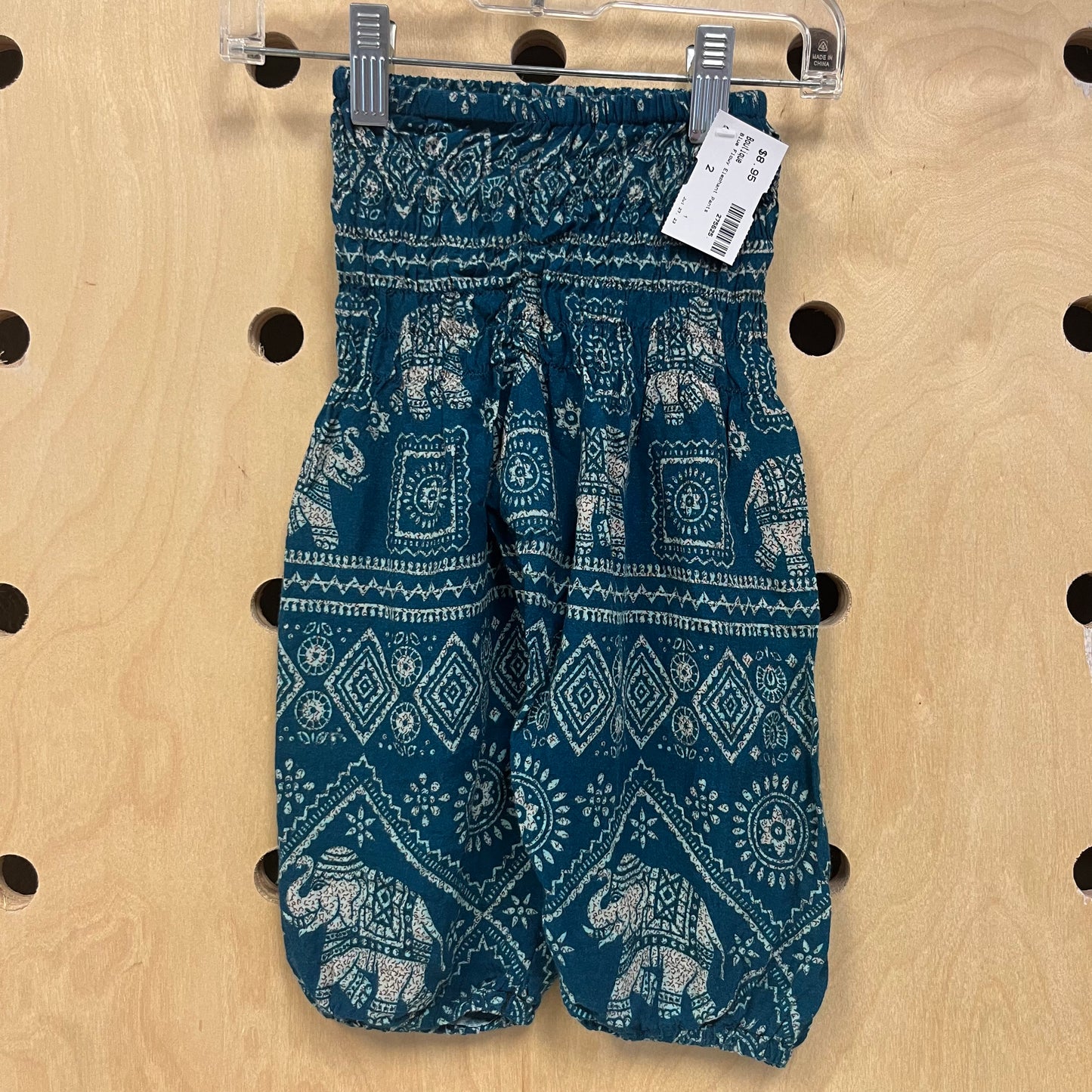 Blue Flowy Elephant Pants
