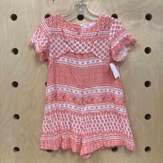 Red & White Paisley Dress