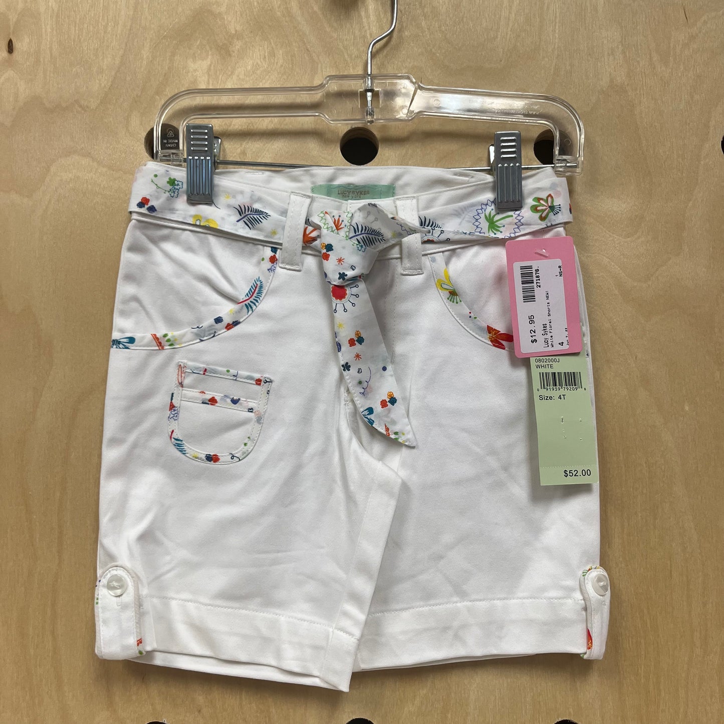 White Floral Shorts NEW!