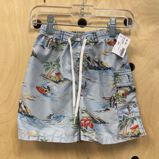 Blue Beach Surf Swim Trunks