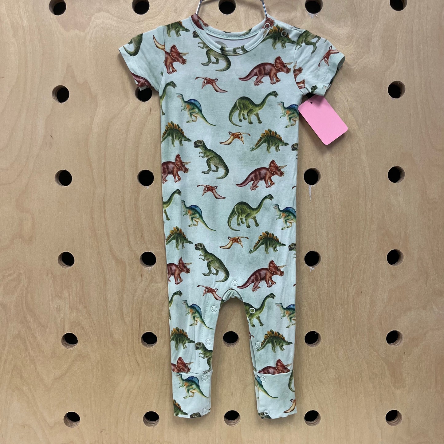Mint Dinosaur Romper