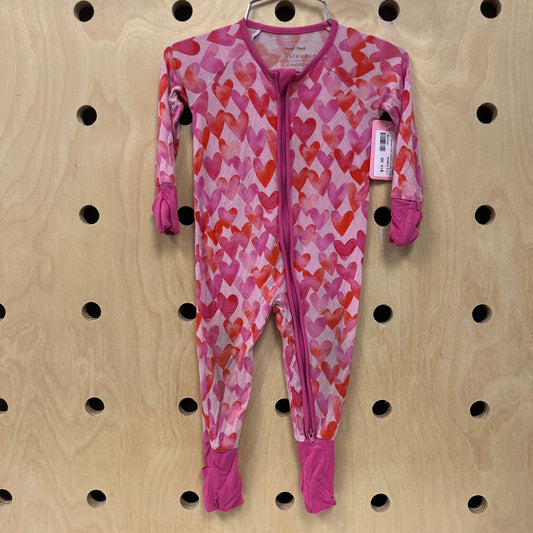 Pink Hearts Convertible Bamboo Zippy