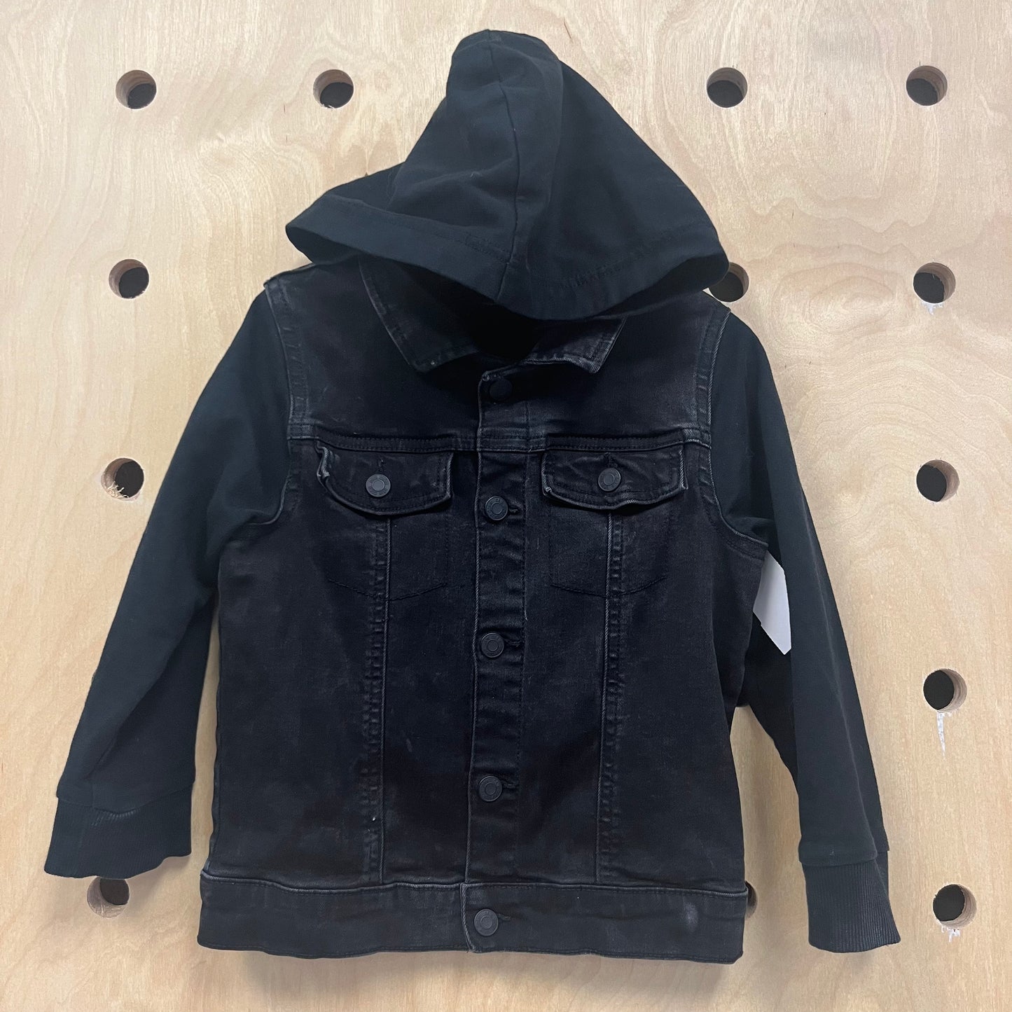 Black Denim Vest Hoodie