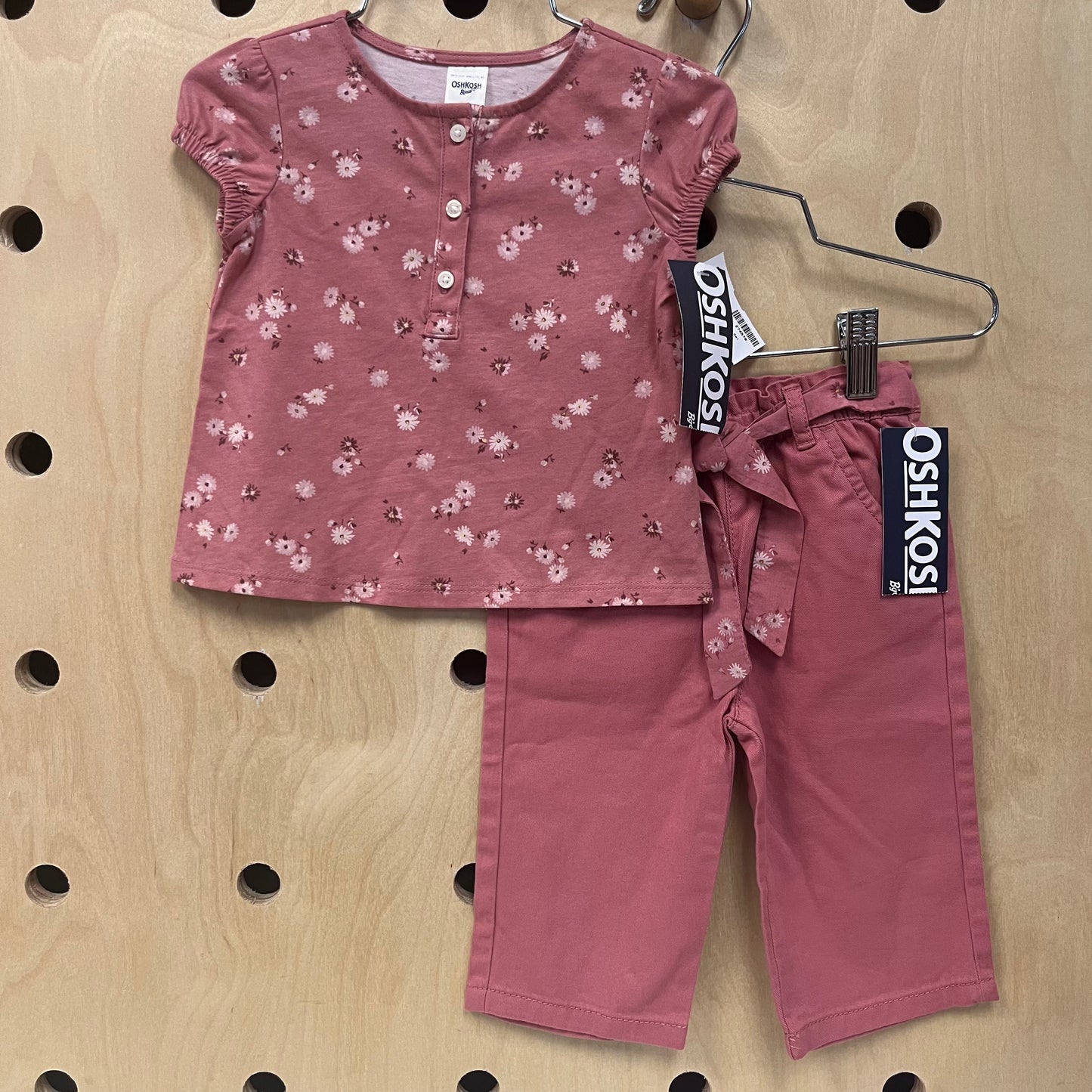 Pink Floral Top & Pant Set