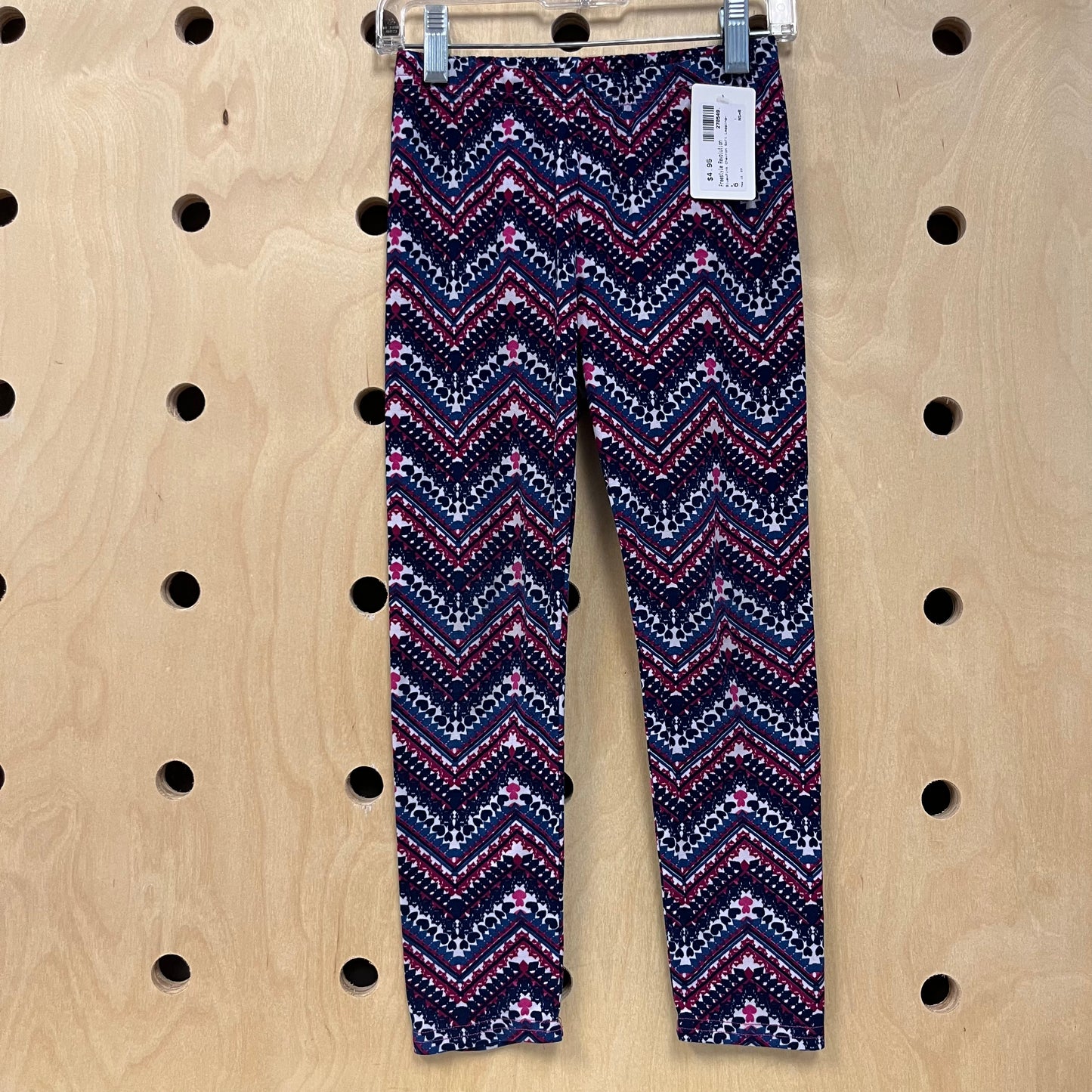 Blue+Pink Chevron Soft Leggings