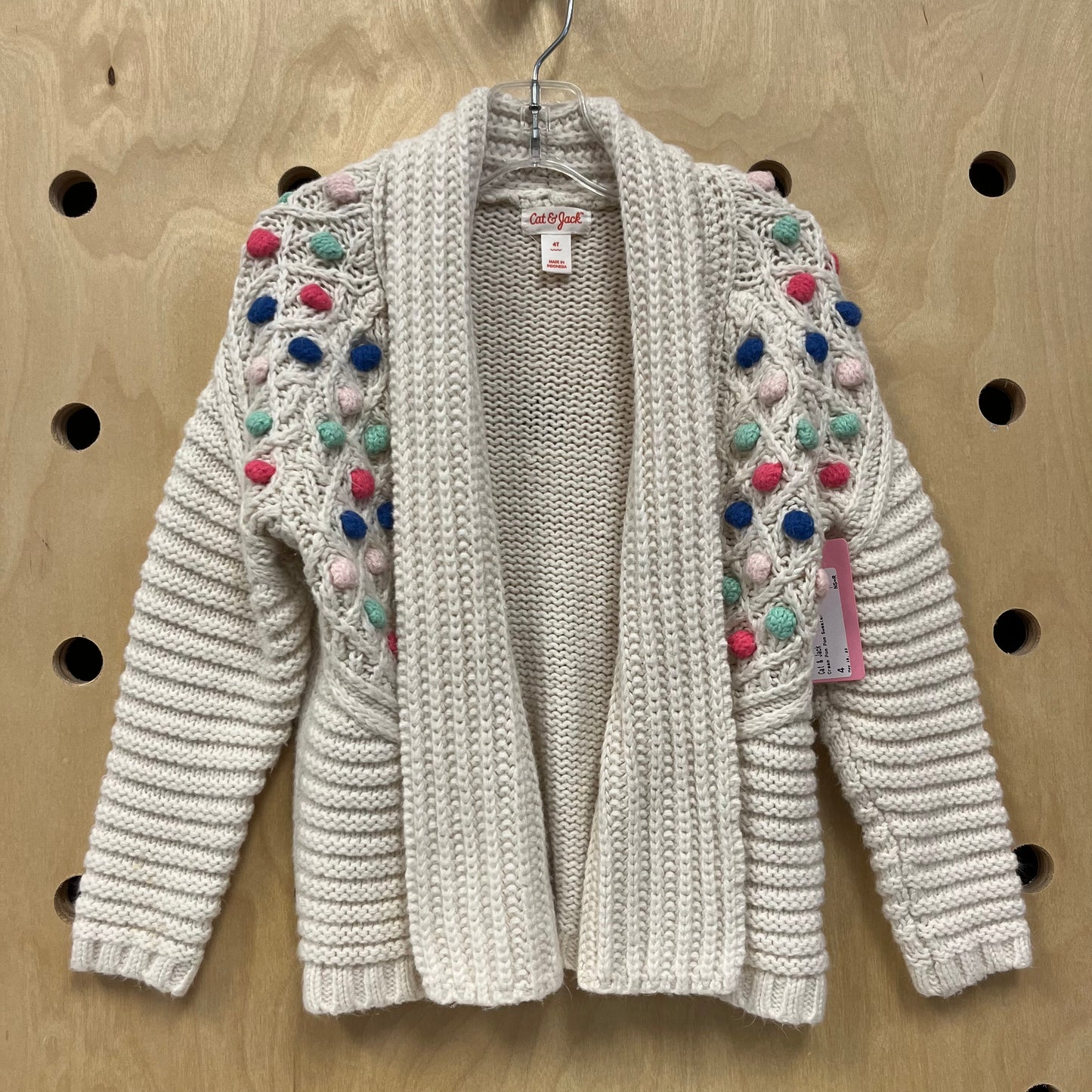 Cream Pom Pom Sweater