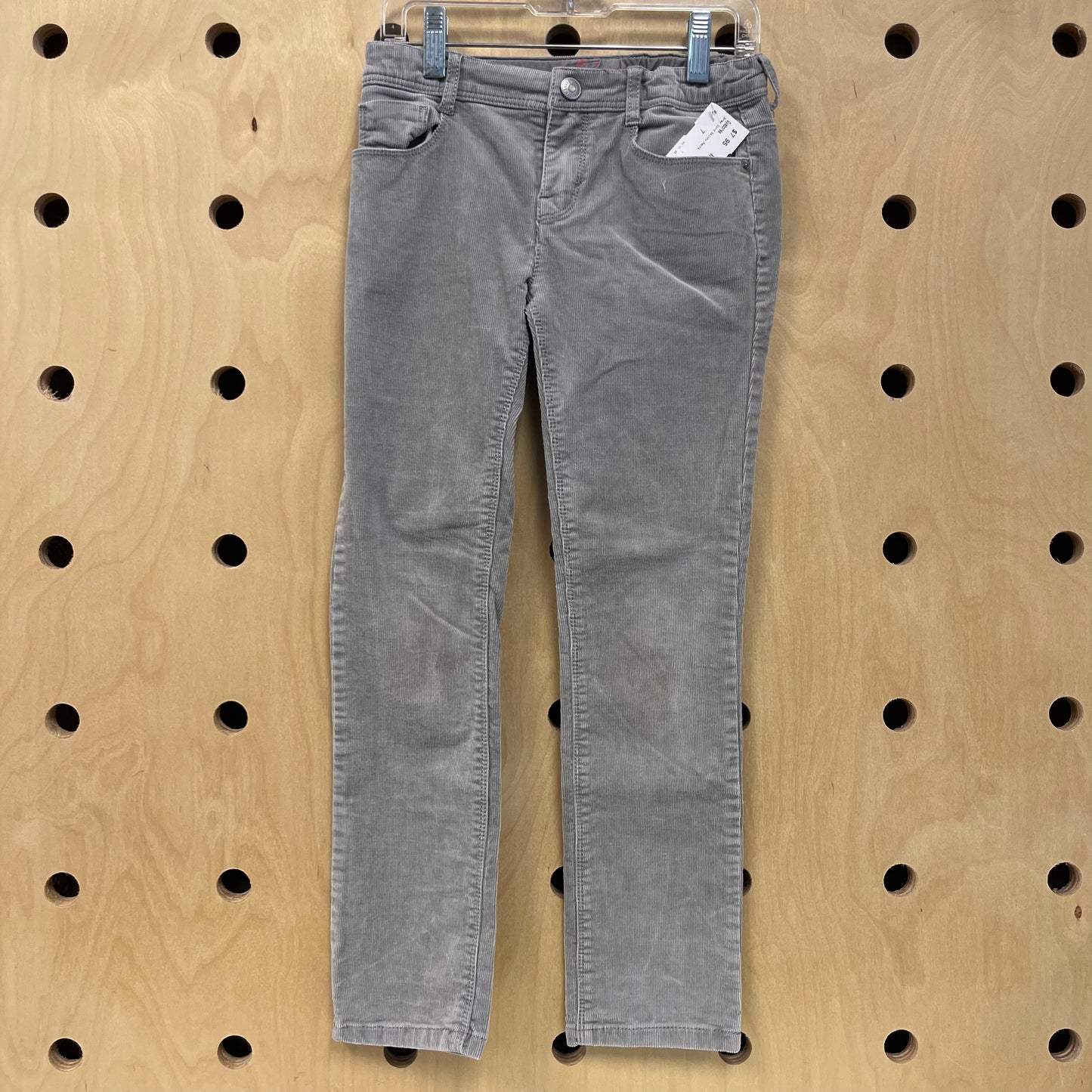 Grey Cord Skinny Pants