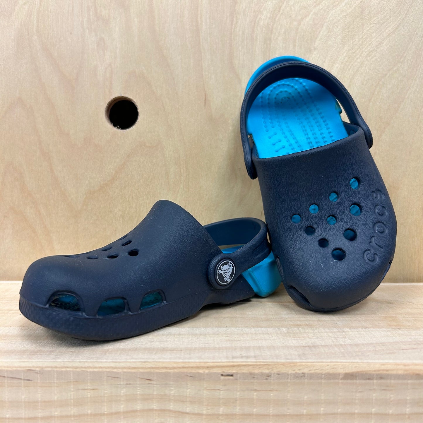 Two Toned Blue Clogs