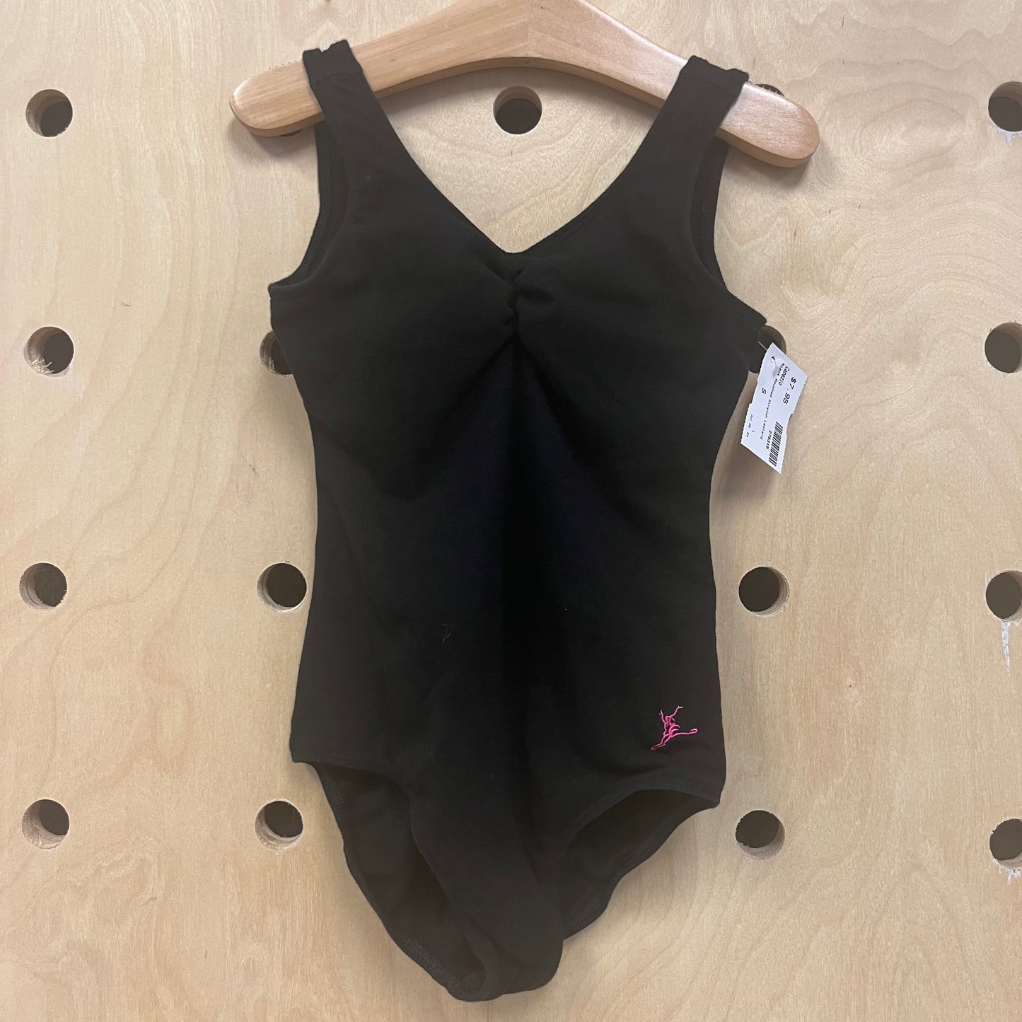 Black Rouched Stretch Leotard