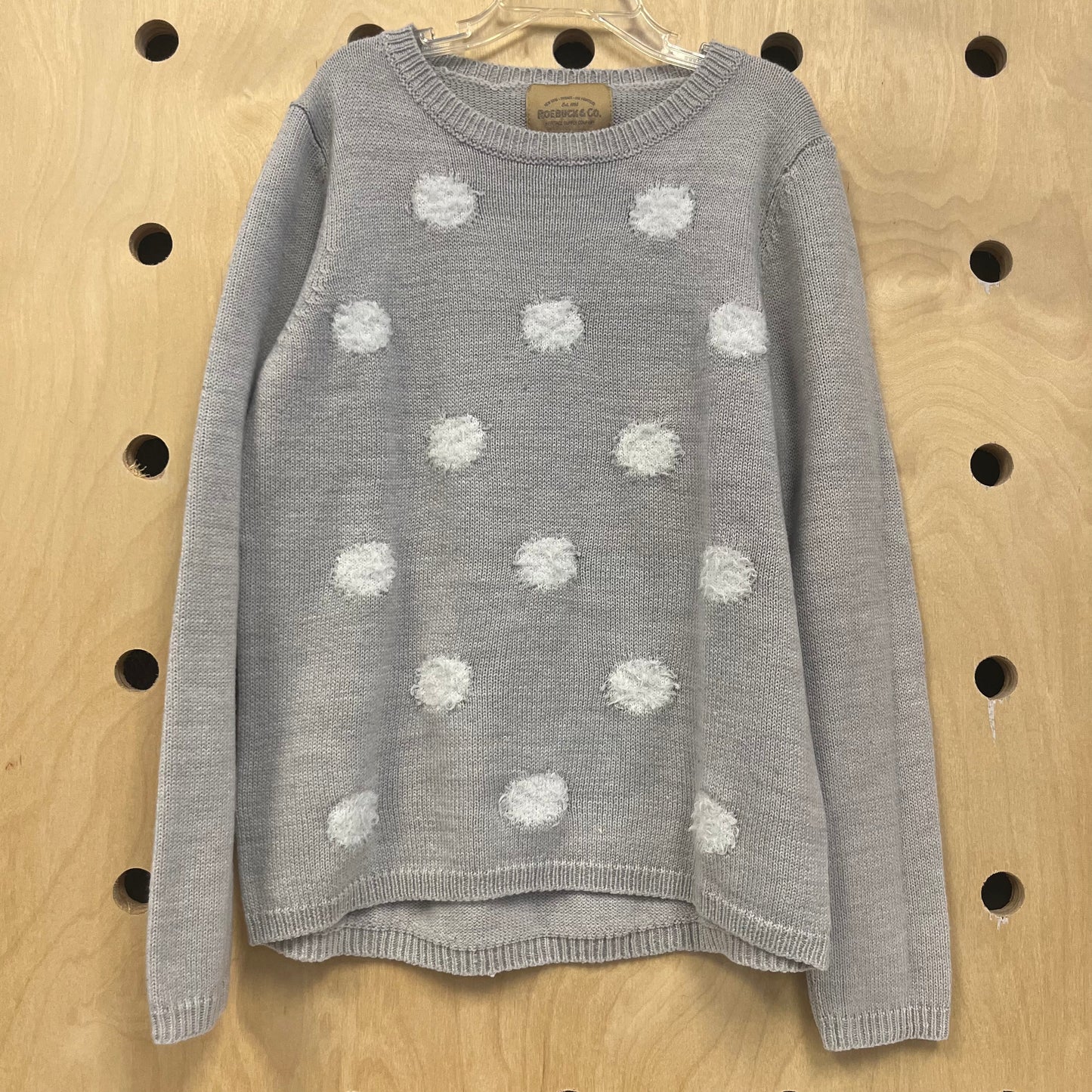Grey & White Polka Dot Sweater