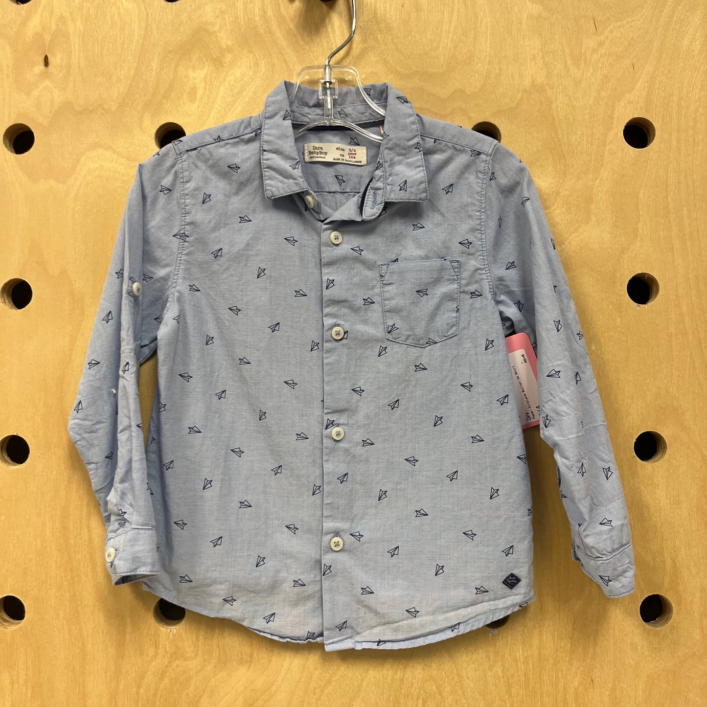 Paper Airplane Button Up Shirt