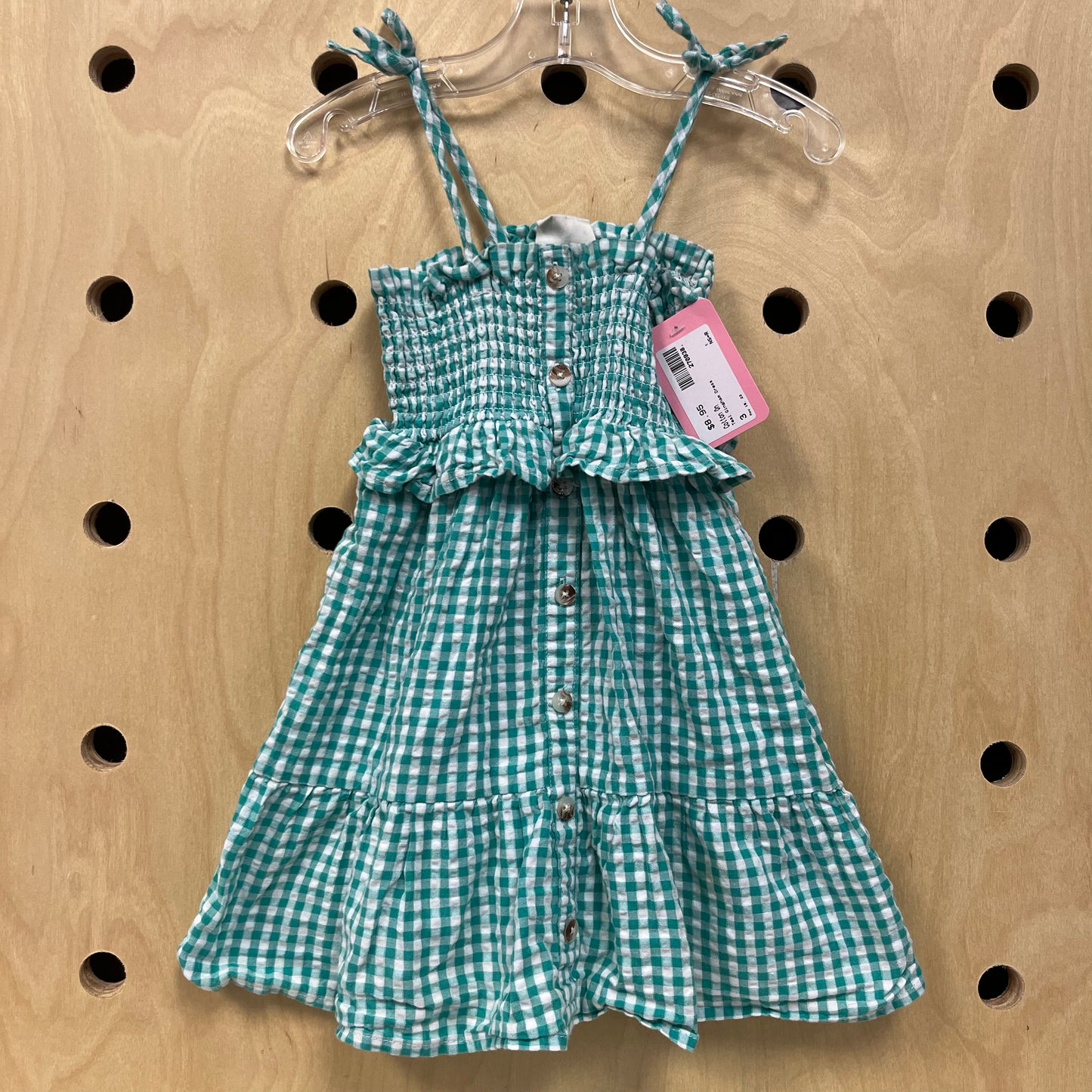 Teal Gingham Dress
