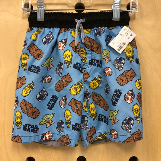 Blue Star Wars Swim Trunks