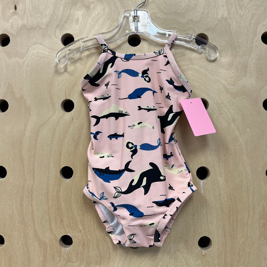 Pink Sea Creatures Swimsuit