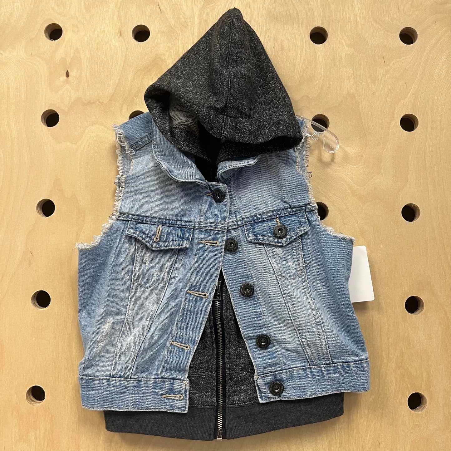 Hooded Denim Vest