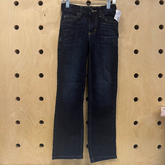 Dark Blue Stretch Waist Denim