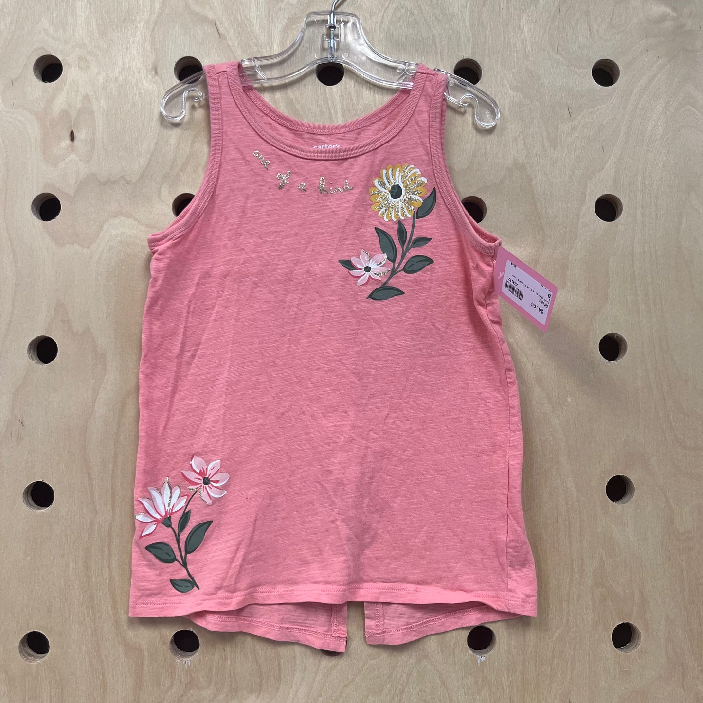 Pink One of a Kind Flowers Tank