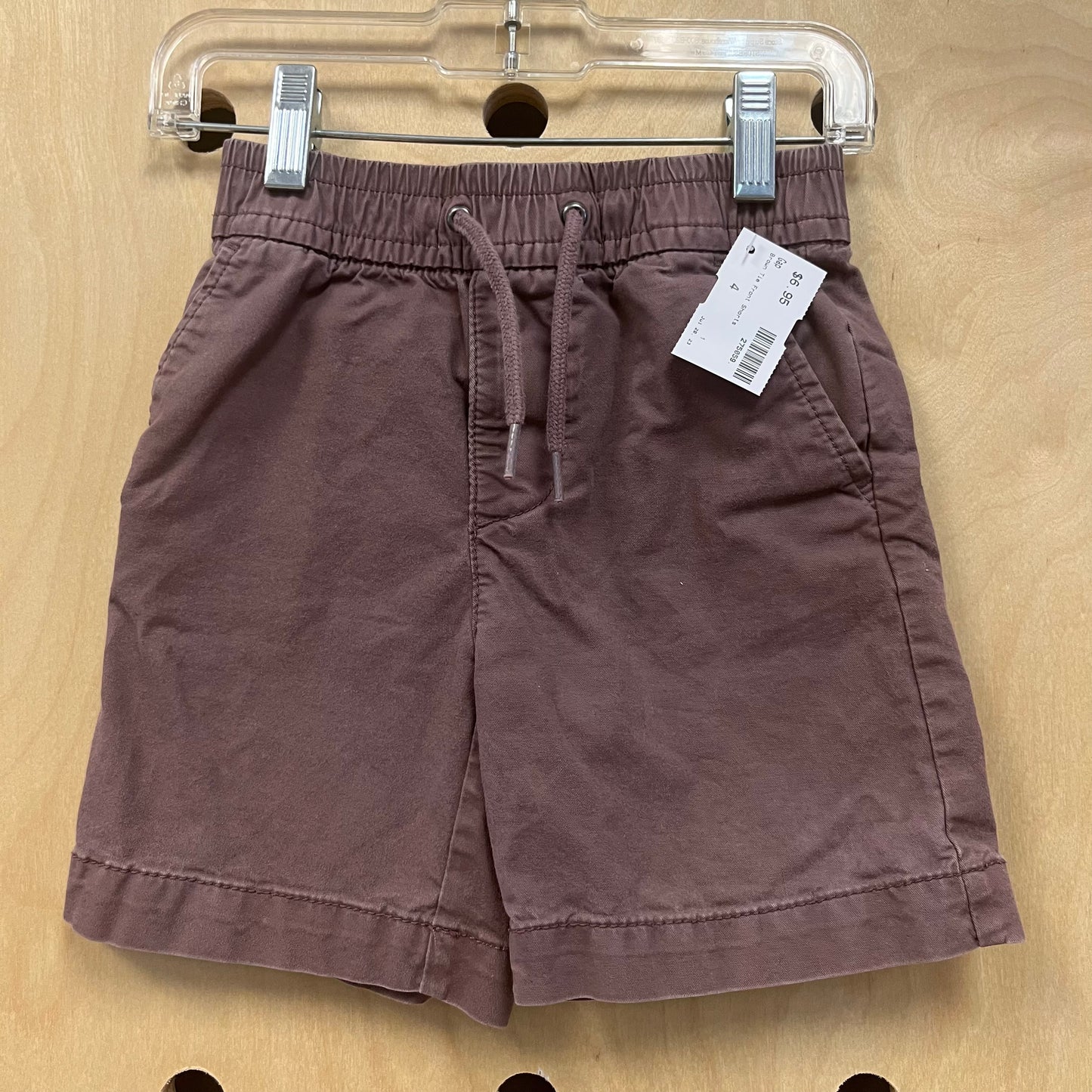 Brown Tie Front Shorts