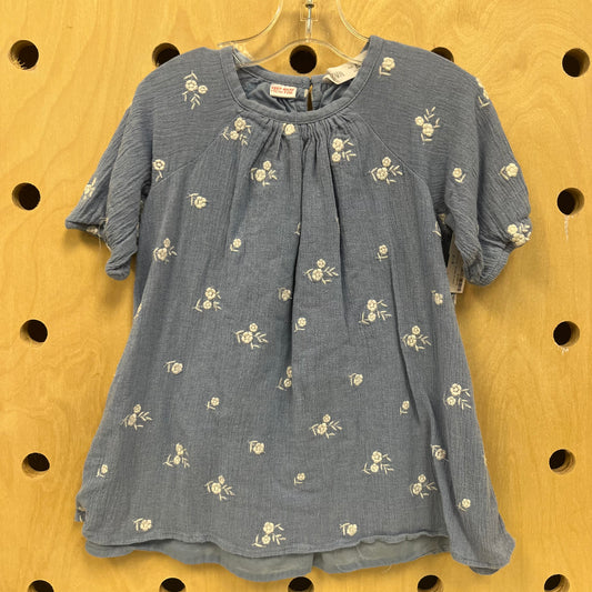 Embroidered Floral Gauze Dress