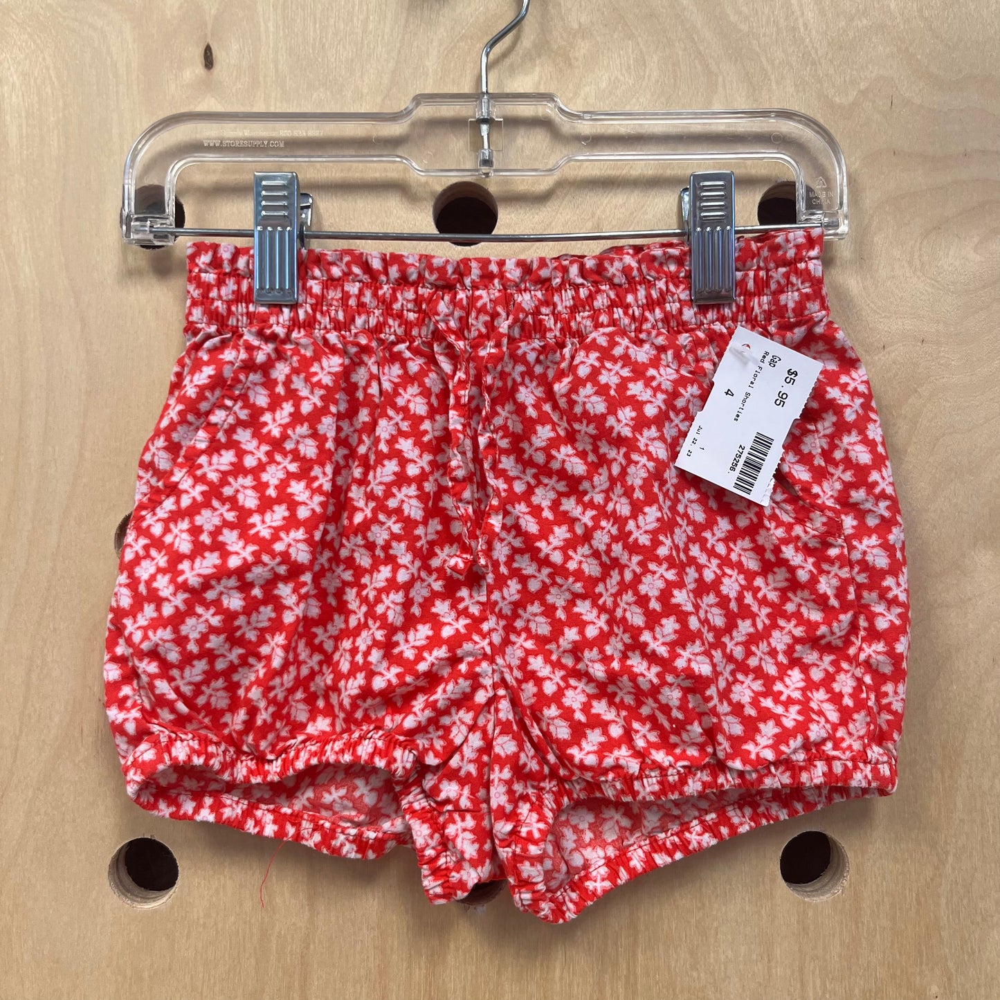 Red Floral Shorties