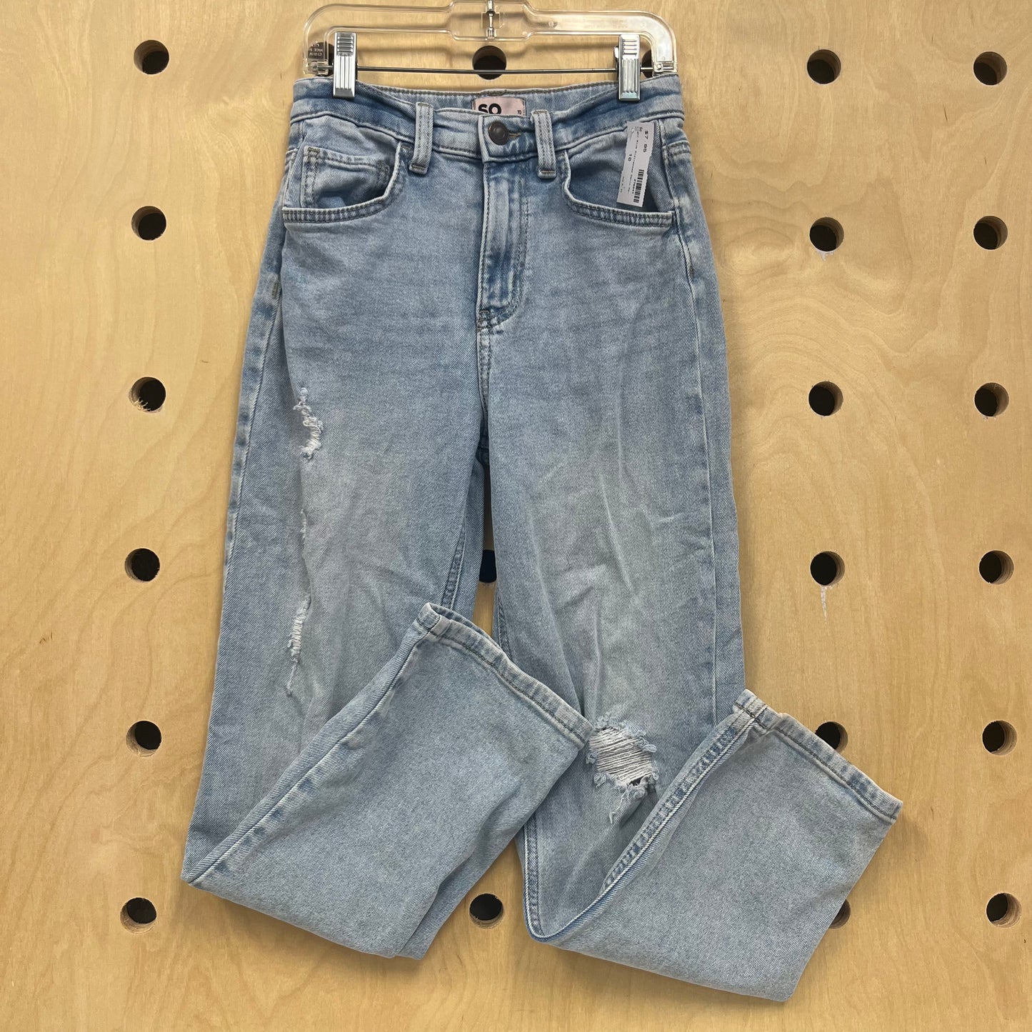 Light Blue Distressed Denim Pant