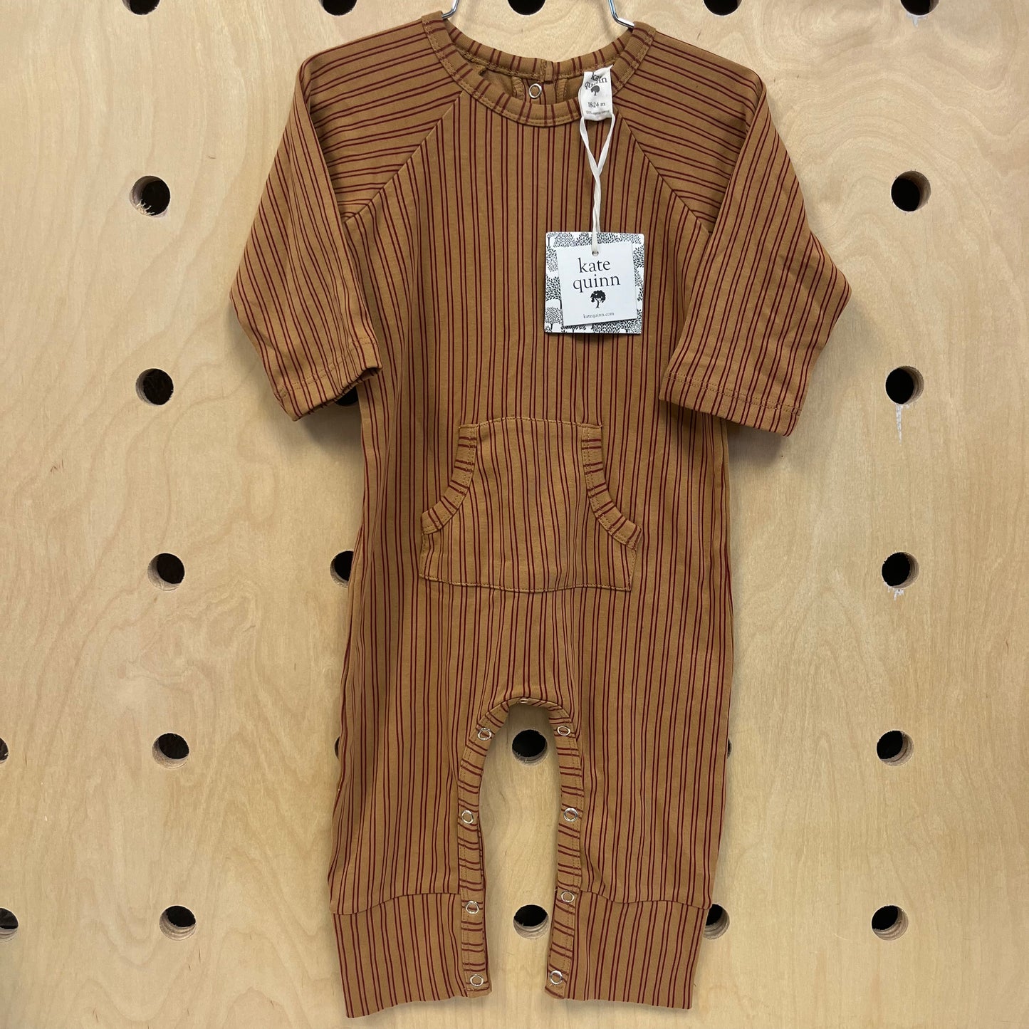 Brown & Red Striped Onesie