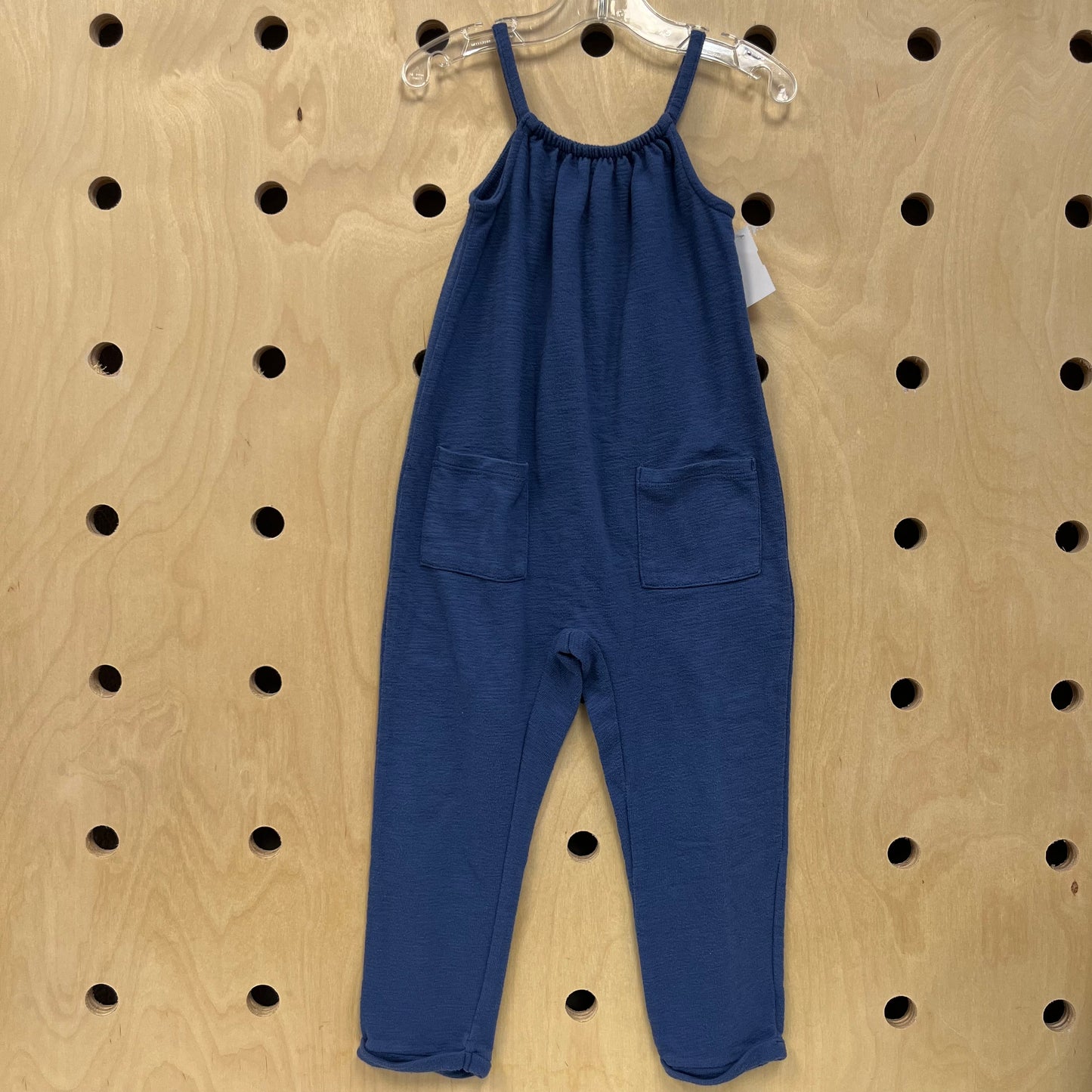 Blue Cuffed Hem Romper