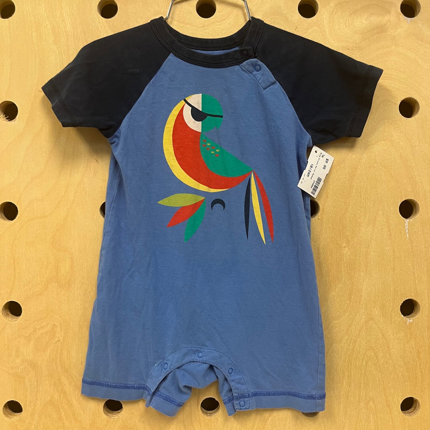 Blue Pirate Parrot Romper