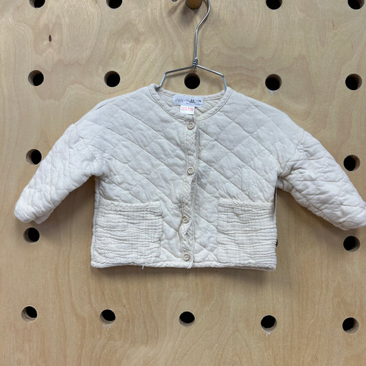 Cream Quilted Jacket