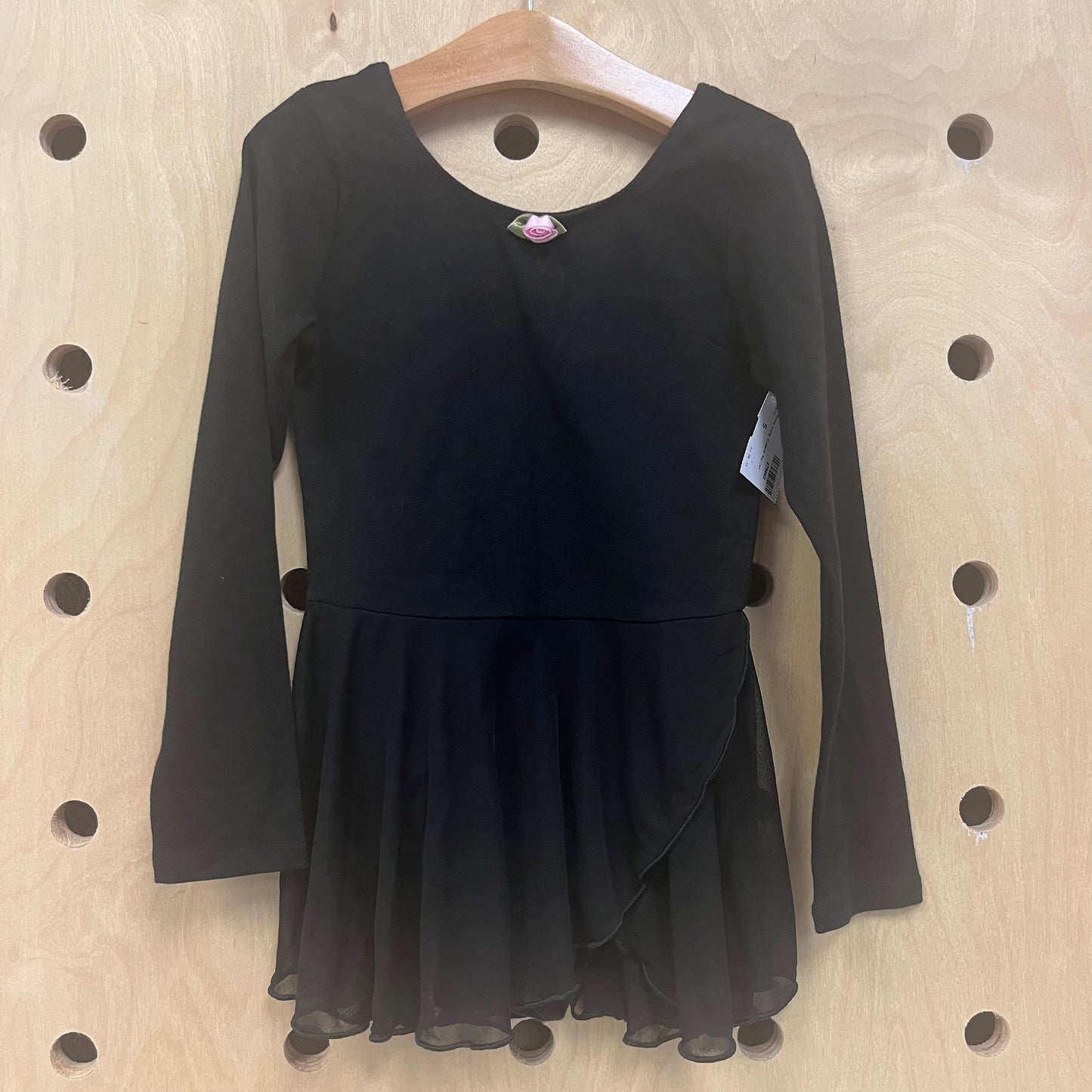 Black Rose Long Sleeve Ballet Leotard