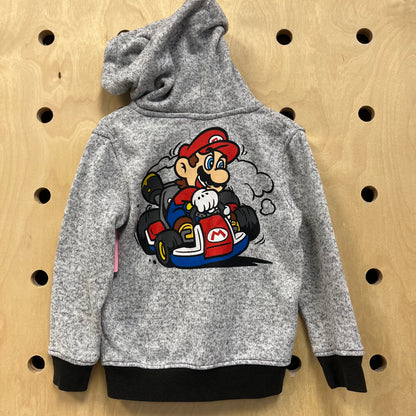 Grey Mario Kart Zip Hoodie